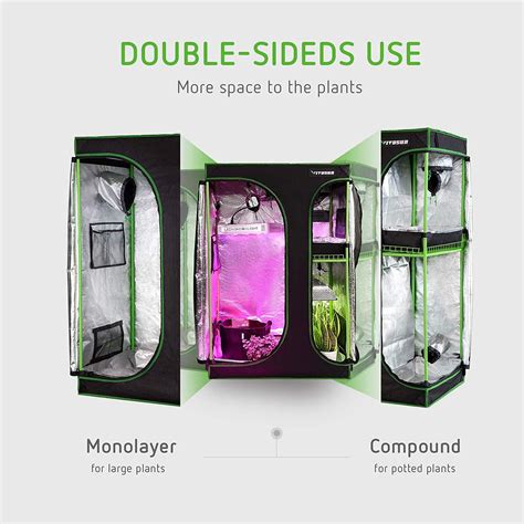 VIVOSUN 2-in-1 Indoor Grow Tent for Mylar Hydroponic and soil ...