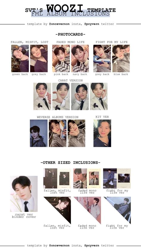Woozi Seventeen fml template