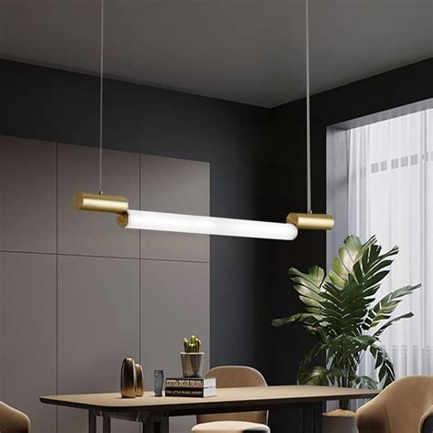 Buy CITRA Gold Body Linear Acrylic LED Chandelier Pendant Light Hanging ...