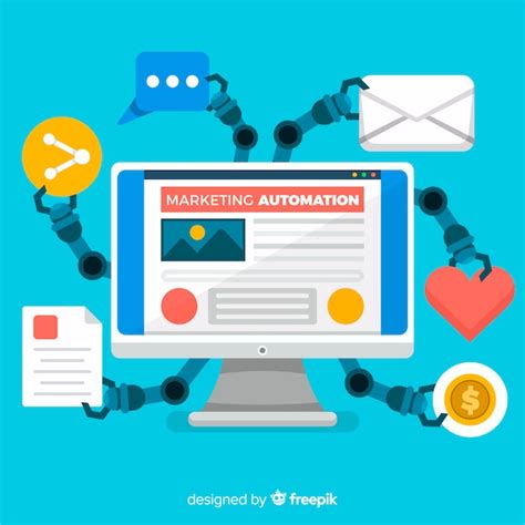 Marketing Automation Hintergrund | Kostenlose Vektor