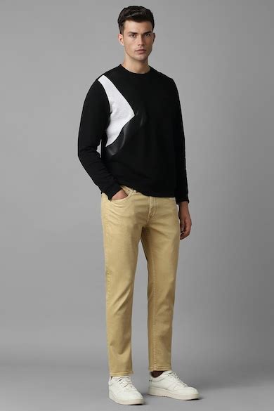 Buy Men Khaki Dark Smart Fit Jeans Online - 39663243 | Louis Philippe
