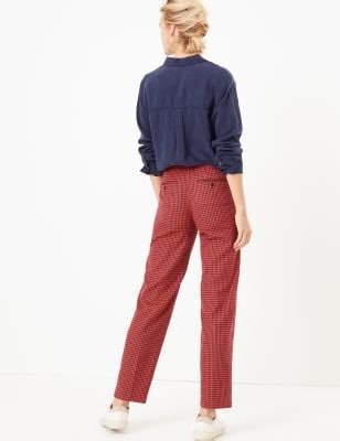 Freya Dogtooth Straight Fit Trousers