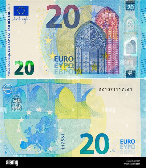 One twenty Euro bill. 20 euro banknote. The euro is the official ...