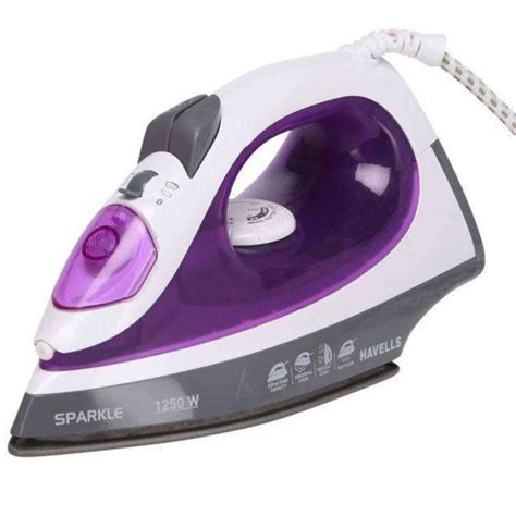Havells Plastic Sparkle, 1250 Watts Steam Iron with Power full Steam S ...
