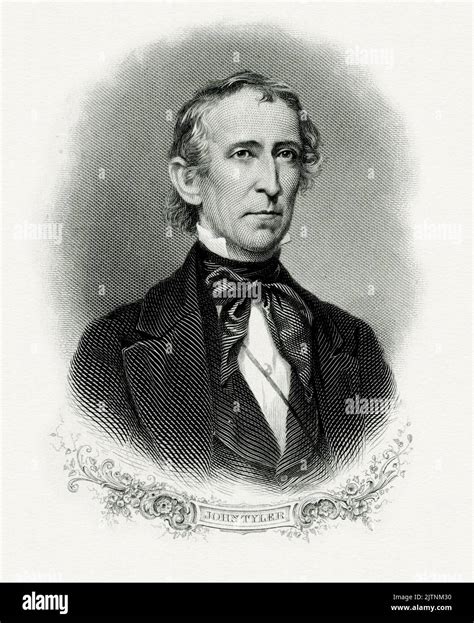 A portrait of President John Tyler, who was the tenth president of the ...