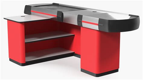 3D Small Retail Checkout Counter Red model | 3D Molier International