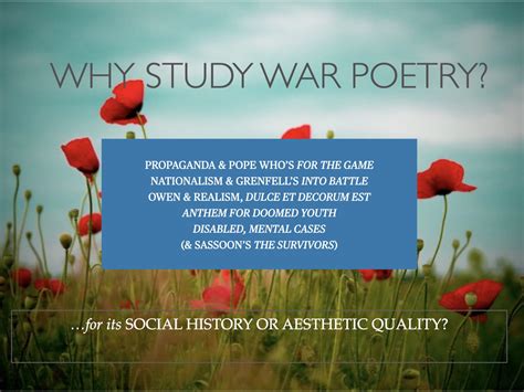 War Poetry | Teaching Resources