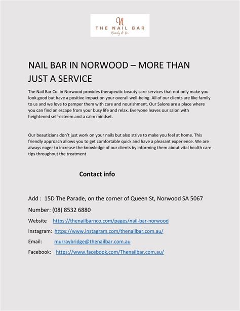 PPT - NAIL BAR IN NORWOOD PowerPoint Presentation, free download - ID ...