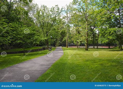 Public Park Walking Path stock image. Image of courts - 60463575