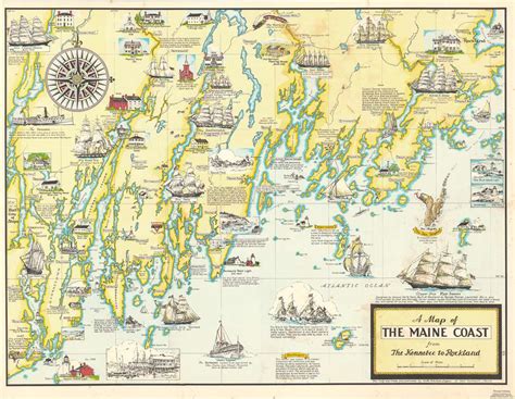 A Map of the Maine Coast from the Kennebec to Rockland.: Geographicus ...