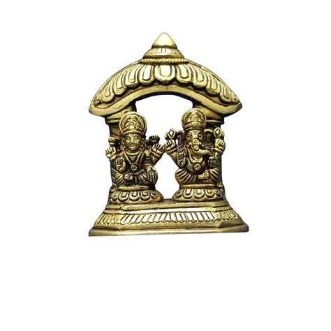 Lord Ganesha Lakshmi Idol Brass Pair of Laxmi Ganesh Decoration Gift ...