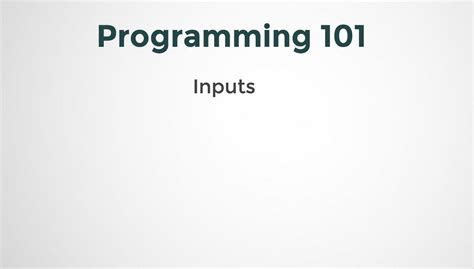 Programming Inputs Outputs 的图像结果