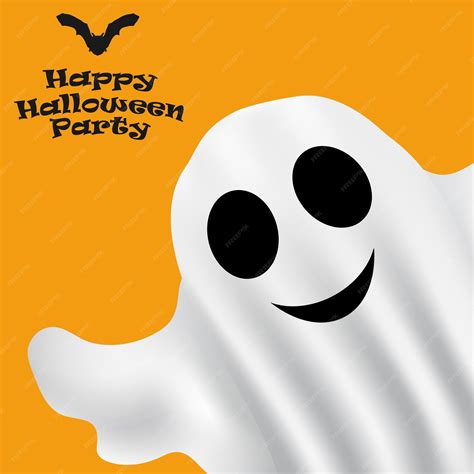 Premium Vector | Ghost halloween party in a white sheet bringing vector ...