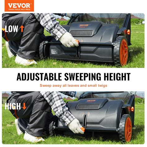 VEVOR Push Lawn Sweeper | Easy Leaf & Grass Cleanup