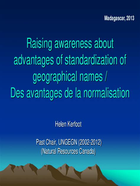 Fillable Online Standardization of geographical names - UN Statistics ...