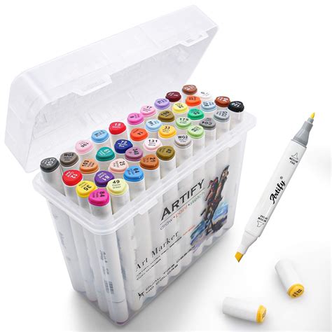 Artify Artist Alcohol Based Art Marker Set/ 40 Colors Dual Tipped Twin ...