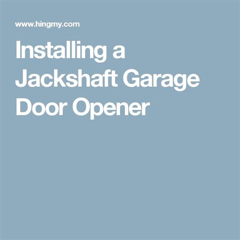 home depot jackshaft garage door opener