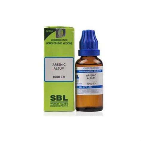 Buy SBL ARSENICUM ALBUM DILUTION 1000 CH 30 ML PACK OF 2 Online & Get ...
