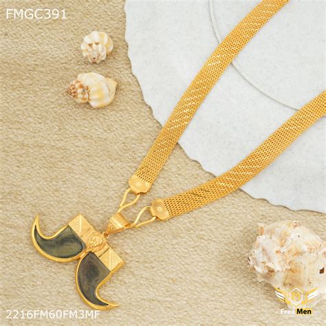 Freemen Dual nail with Milan gold plated Chain Design - FMGC391 – Freemen®