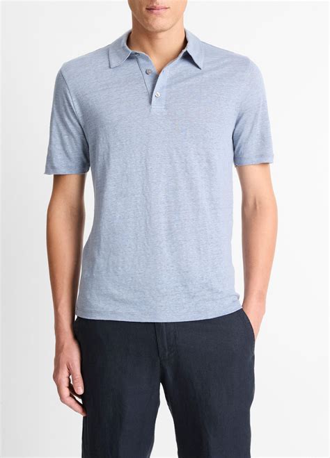 Linen Polo Shirt in Shirts | Vince