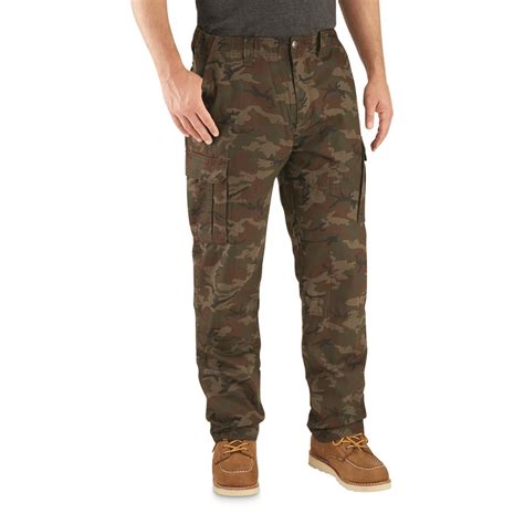 Guide Gear Men's Outdoor 2.0 Flannel-Lined Cotton Cargo Pants Woodland ...