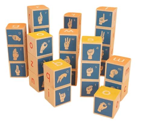 Uncle Goose Sign Language Blocks - Danish Windmill