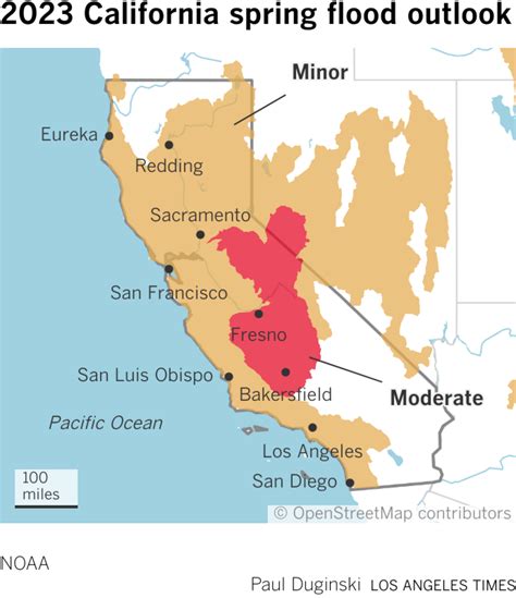 These parts of California face flood risk from snowmelt - Los Angeles Times