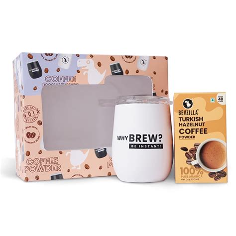 Bevzilla Turkish Hazelnut Coffee Powder Gift Box, 75 Grams Turkish ...