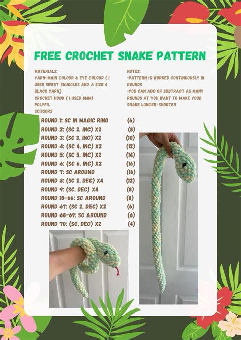 Image result for Crochet Snake Tutorial