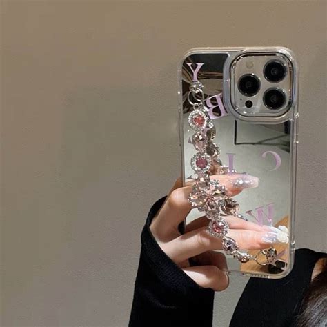 Rhinestone Bracelet Blingy Alphabet Mirror Case – Peeperly