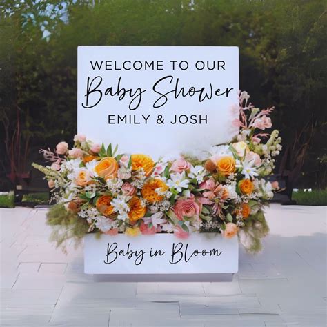 Welcome to Our Baby Shower Welcome Sign, Personalized Vinyl Decal for ...