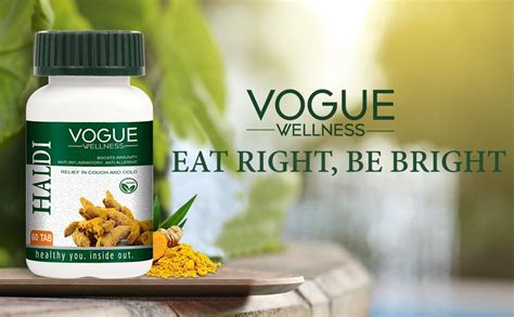 Buy Vogue Wellness Haldi Tablets - Health Booster Turmeric Tablets ...