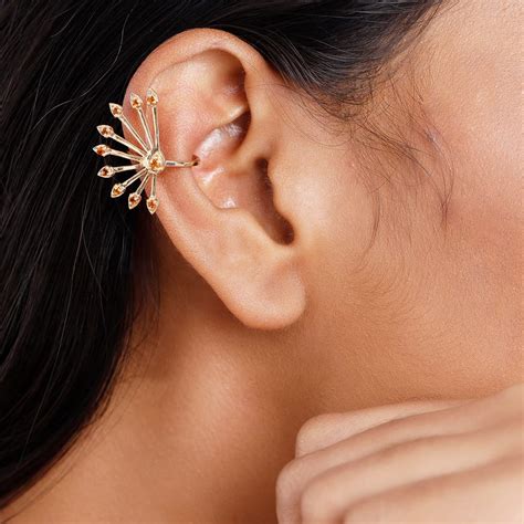 Buy Mia by Tanishq 18 KT Yellow Gold Diamond Festive Ear cuff at Amazon.in