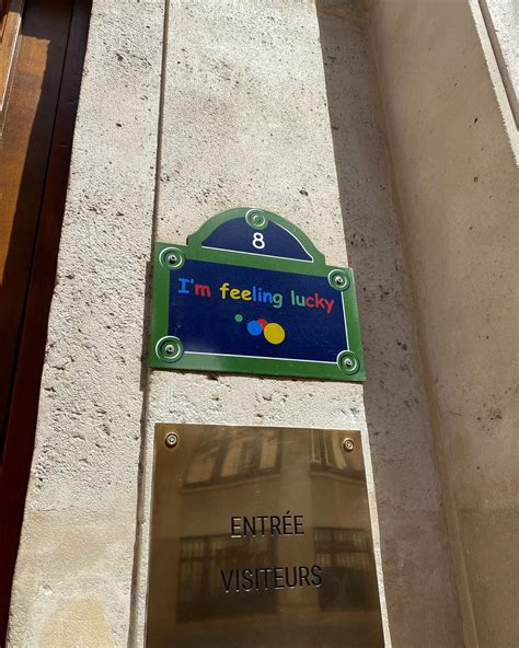 Google I'm Feeling Lucky Door Sign