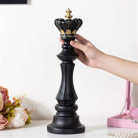 Chess King Showpiece Black 15 Inch Online - Premium Decor Object | Nestasia