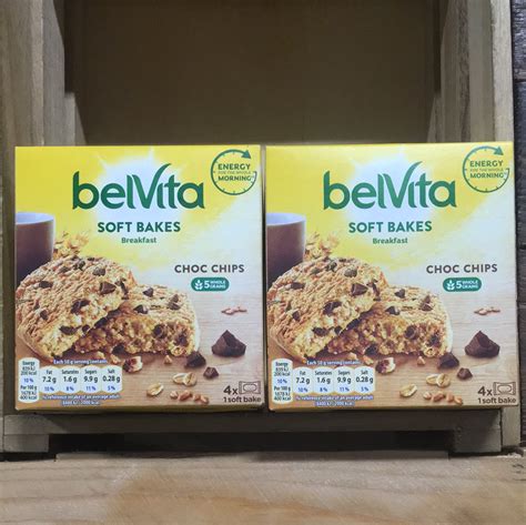 8x Belvita Breakfast Biscuits Bars Soft Bakes Choc Chip (2 Packs of 4x ...