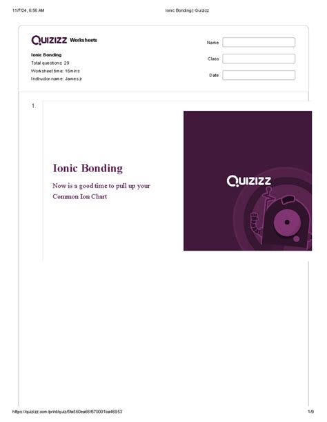 Ionic Bonding homework 11 - Worksheets Ionic Bonding Total questions ...