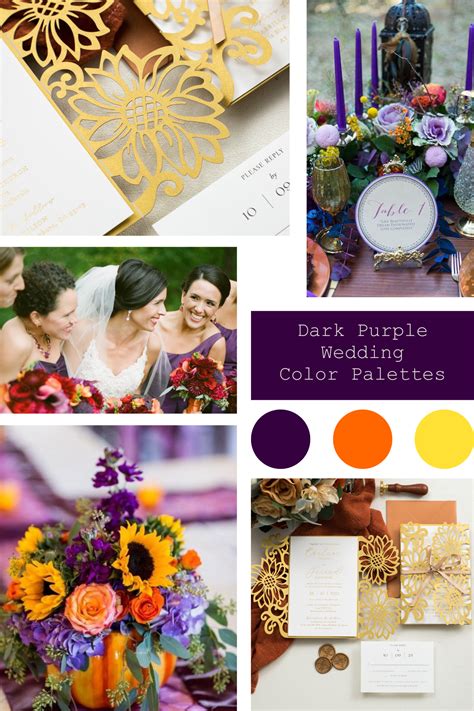 Deep Purple And Orange Wedding