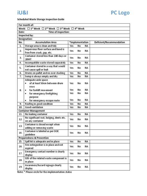 Image result for Schedule Waste Storage Room