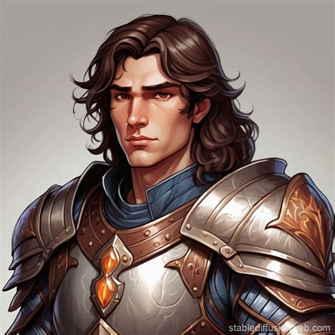 Male Wizard in Dungeons and Dragons Armor | Stable Diffusion Online