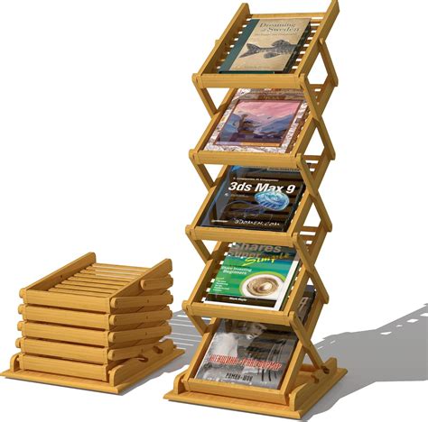 Amazon.com : DEDOO Foldable Magazine Rack Floor Stand,Bamboo Brochure ...