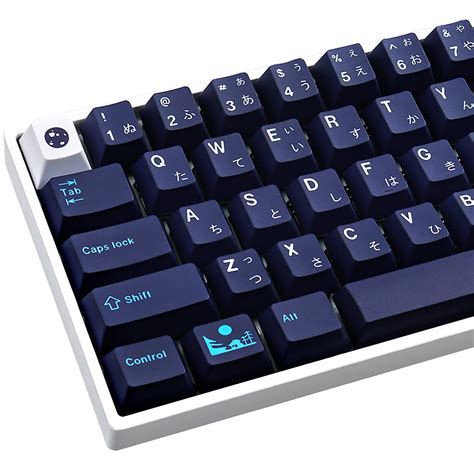 Buy Hyekit PBT Keycaps, 134 Keys Blue Hell Keycaps Dye-Sublimation PBT ...