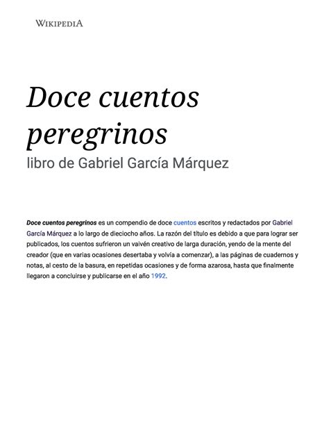 Doce cuentos peregrinos - Wikipedia, la enciclopedia libre - Doce ...