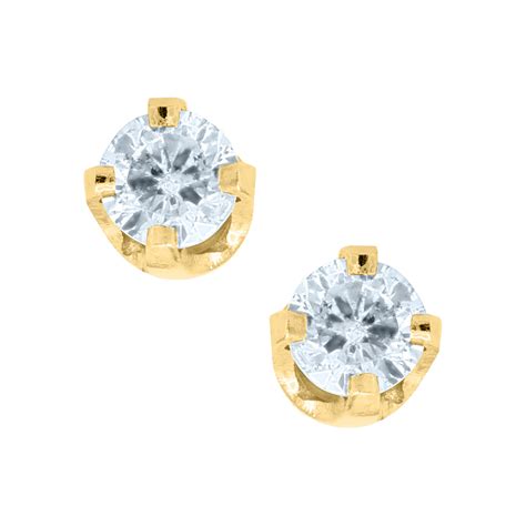 Children’s 14K Yellow Gold Diamond Stud Earring – Bailey's Fine Jewelry