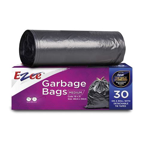Ezee Garbage Bags/Dustbin Bags/Trash Bags - Medium - 19x21 inches ...