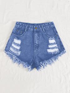 Aahwan Solid Women Denim Blue Denim Shorts - Buy Aahwan Solid Women ...