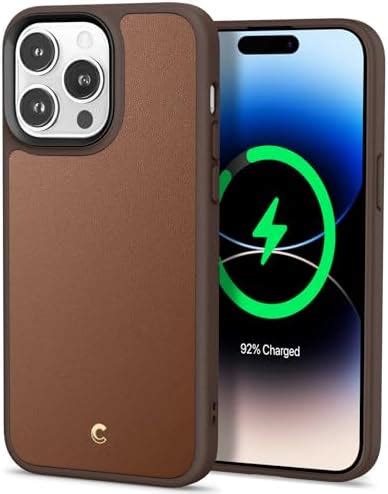 Spigen Cyrill Kajuk Mag for iPhone 14 Pro Max Case, Faux Leather iPhone ...