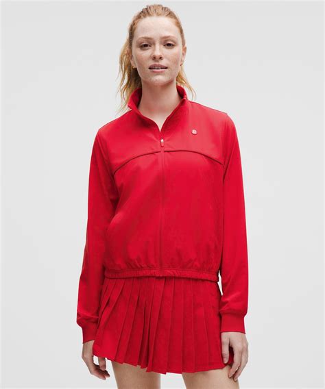 Lululemon Court Rival Tennis Track Jacket Lulu Red/Dark Sport Red ...