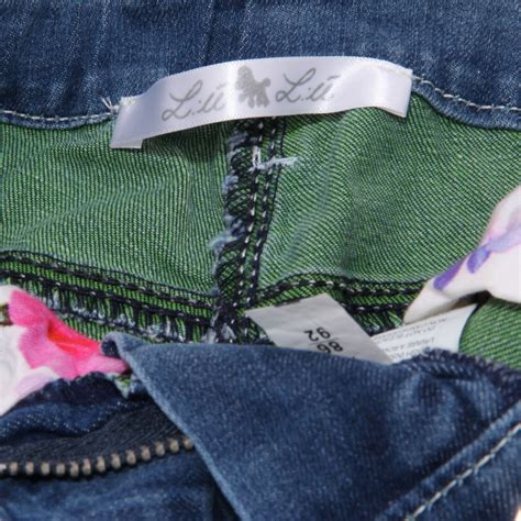 5589AB bermuda bimba GIRL LULU' denim weathered look shorts kid