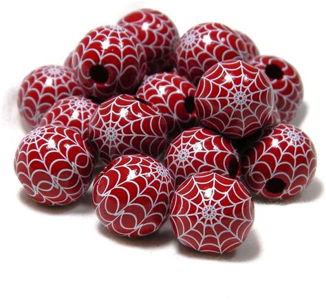 Amazon.com: 20 Big 16mm Round Spiderweb Wood Beads with Large 4mm Hole ...
